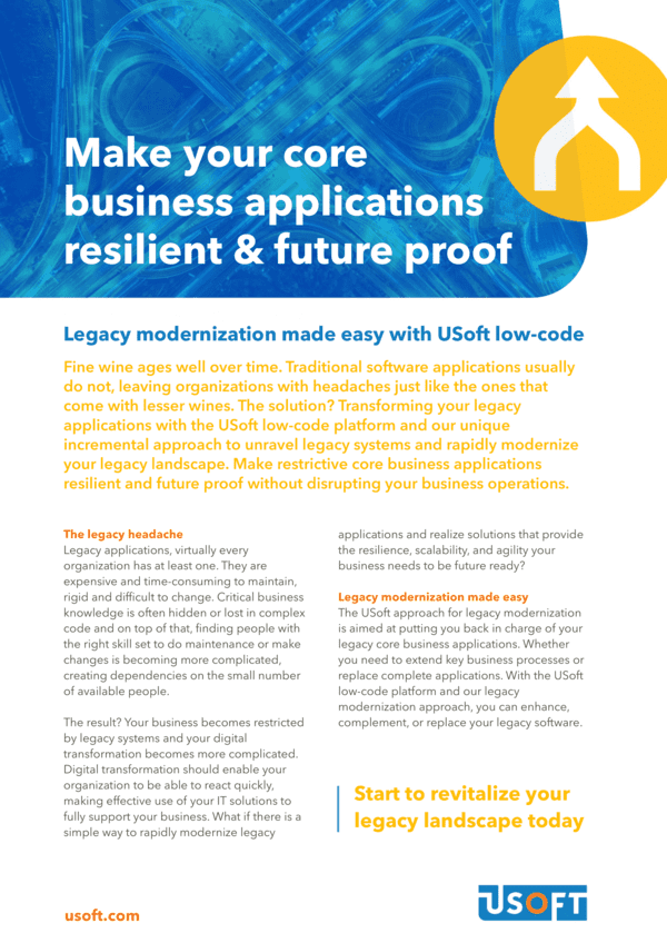 USoft factsheet - Legacy Modernization - Cover - EN